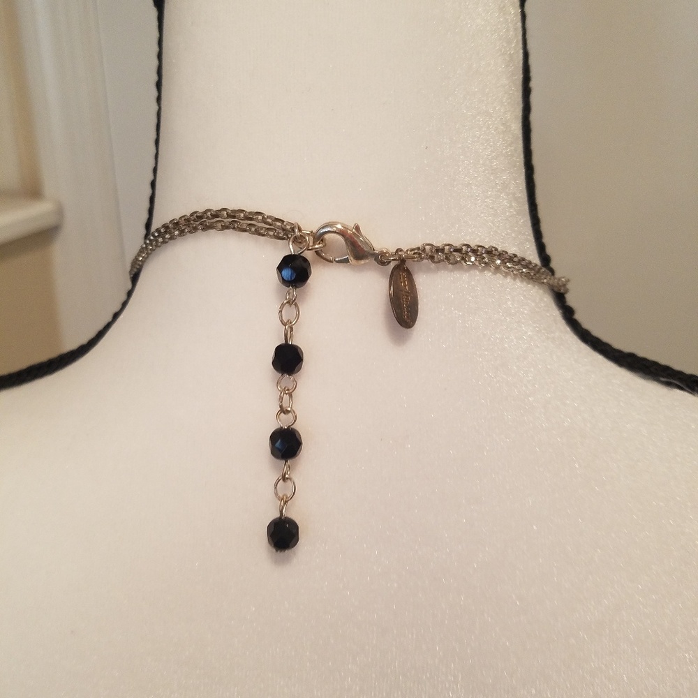 Black and Silver Chandelier Necklace - Picture 3 of 3